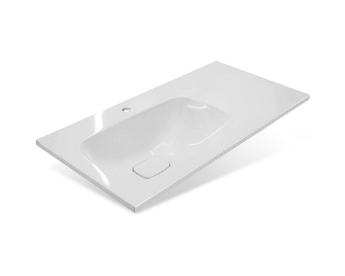 Тумба с раковиной Brevita Lumus 90 L УТ000025489 Серая матовая Дуб Галифакс олово