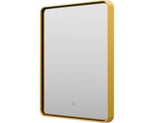 Зеркало Brevita Mercury 60 MER-Rett6-060/80-gold с подсветкой Золото матовое с сенсорным выключателем
