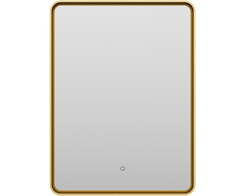 Зеркало Brevita Mercury 60 MER-Rett6-060/80-gold с подсветкой Золото матовое с сенсорным выключателем
