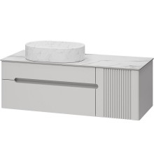 Тумба с раковиной Brevita Pallisandro 120 УТ000025404 подвесная Серая матовая