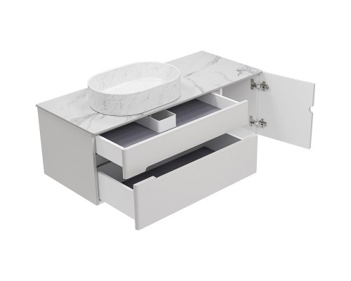 Тумба с раковиной Brevita Pallisandro 120 УТ000025404 подвесная Серая матовая