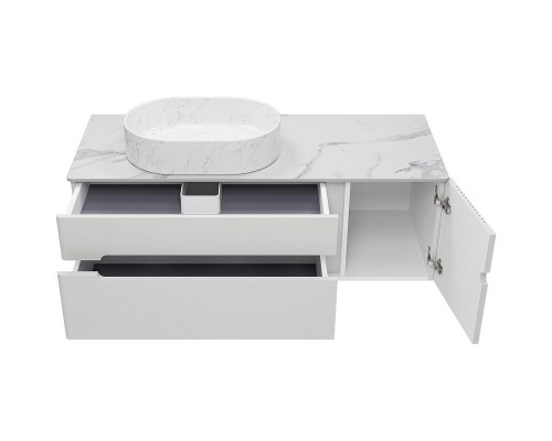 Тумба с раковиной Brevita Pallisandro 120 УТ000025404 подвесная Серая матовая