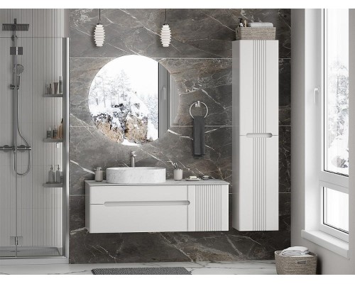 Тумба с раковиной Brevita Pallisandro 120 УТ000025404 подвесная Серая матовая