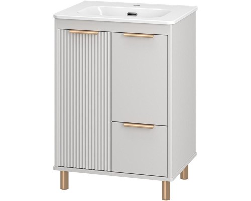 Тумба с раковиной Brevita Risacca Crema 60 УТ000025678 Серая матовая