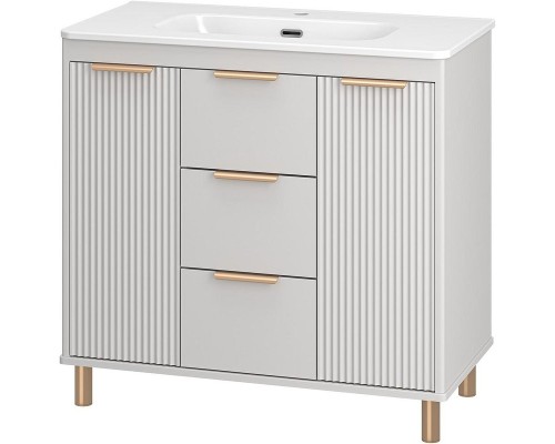 Тумба с раковиной Brevita Risacca Crema 90 УТ000025681 Серая матовая