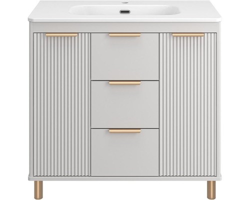 Тумба с раковиной Brevita Risacca Crema 90 УТ000025681 Серая матовая