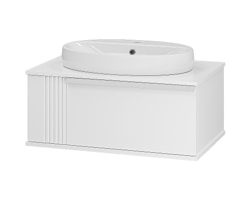 Тумба с раковиной Brevita Savoy 80 УТ000014904 подвесная Белая матовая