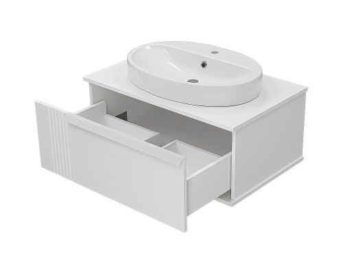 Тумба с раковиной Brevita Savoy 80 УТ000014904 подвесная Белая матовая