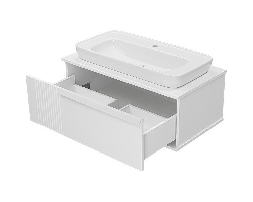 Тумба с раковиной Brevita Savoy 90 УТ000014905 подвесная Белая матовая