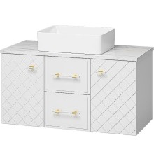 Тумба с раковиной Brevita Shanel 100 УТ000023185 подвесная Белая глянцевая