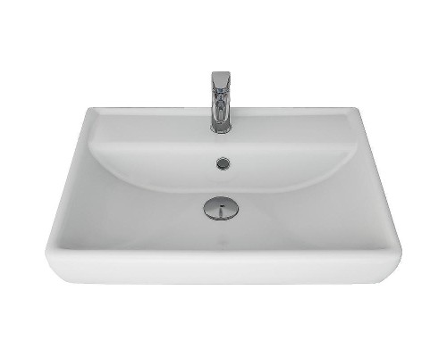 Тумба с раковиной Brevita Vega 60 УТ000022668 подвесная Белая матовая Золото