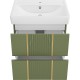 Тумба с раковиной Brevita Vega 60 УТ000022674 подвесная Зеленая матовая Золото