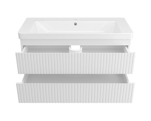Тумба с раковиной Brevita Victory 105 УТ000015996 подвесная Белая матовая