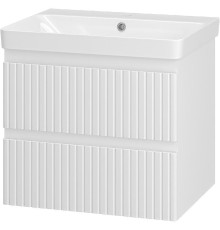 Тумба с раковиной Brevita Victory 60 УТ000015990 подвесная Белая матовая