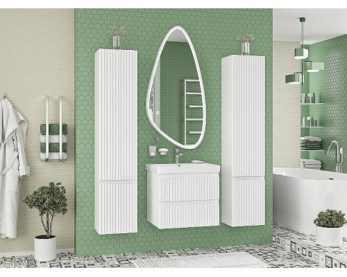 Тумба с раковиной Brevita Victory 60 УТ000015990 подвесная Белая матовая