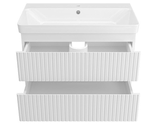 Тумба с раковиной Brevita Victory 80 УТ000015995 подвесная Белая матовая