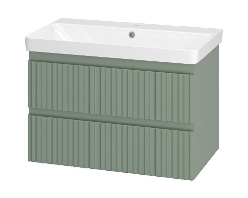 Тумба с раковиной Brevita Victory 80 УТ000015999 подвесная Зеленая матовая