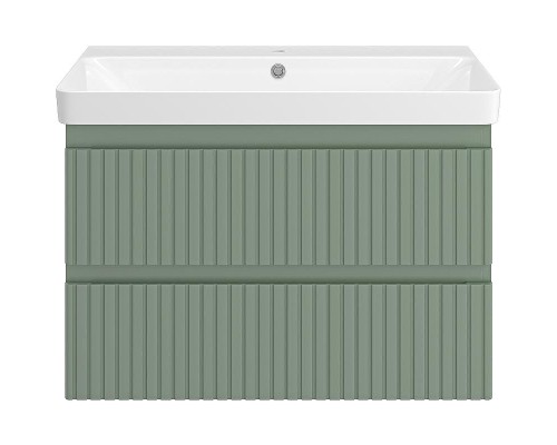 Тумба с раковиной Brevita Victory 80 УТ000015999 подвесная Зеленая матовая