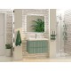 Тумба с раковиной Brevita Victory 80 УТ000015999 подвесная Зеленая матовая