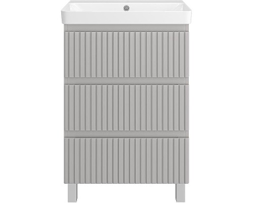 Тумба с раковиной Brevita Victory 60 УТ000023620 Серый шелк