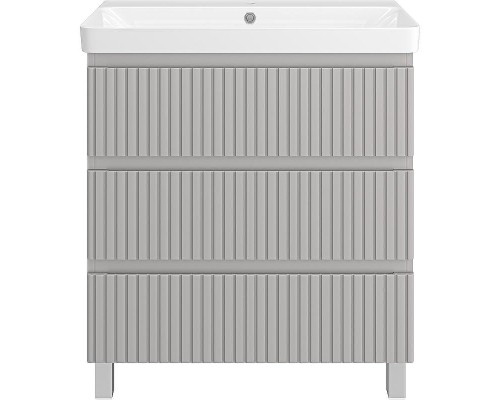 Тумба с раковиной Brevita Victory 80 УТ000023606 Серый шелк