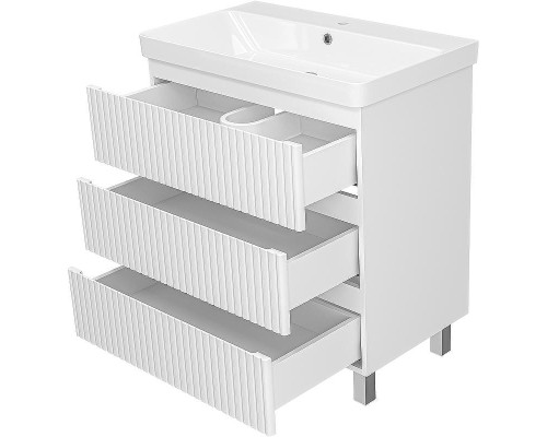 Тумба с раковиной Brevita Victory 80 УТ000024306 Белая матовая