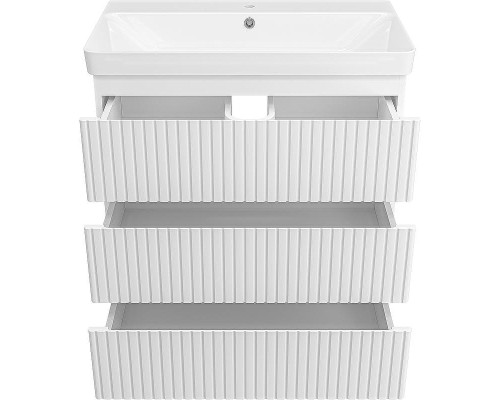 Тумба с раковиной Brevita Victory 80 УТ000024306 Белая матовая