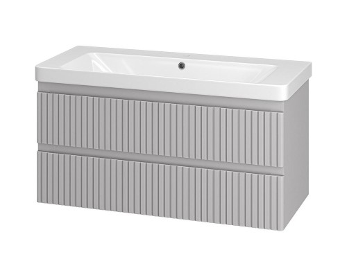 Тумба с раковиной Brevita Victory 105 УТ000025791 подвесная Серый шелк