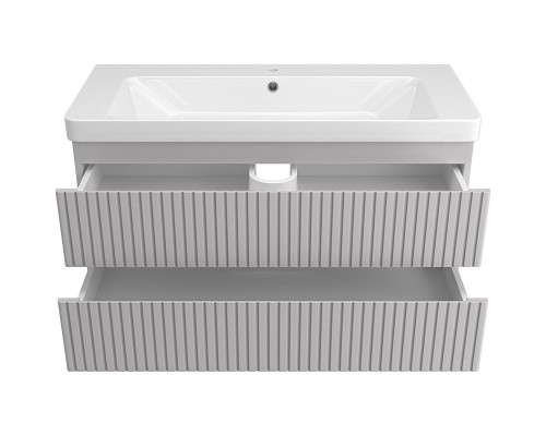 Тумба с раковиной Brevita Victory 105 УТ000025791 подвесная Серый шелк