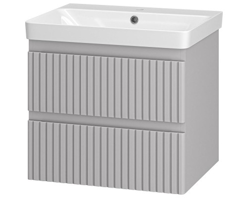 Тумба с раковиной Brevita Victory 60 УТ000025788 подвесная Серый шелк