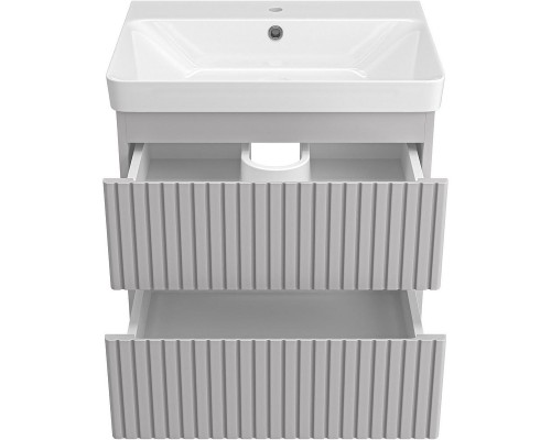 Тумба с раковиной Brevita Victory 60 УТ000025788 подвесная Серый шелк