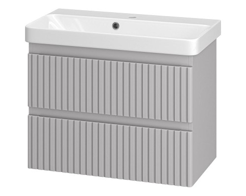 Тумба с раковиной Brevita Victory 70 УТ000025789 подвесная Серый шелк