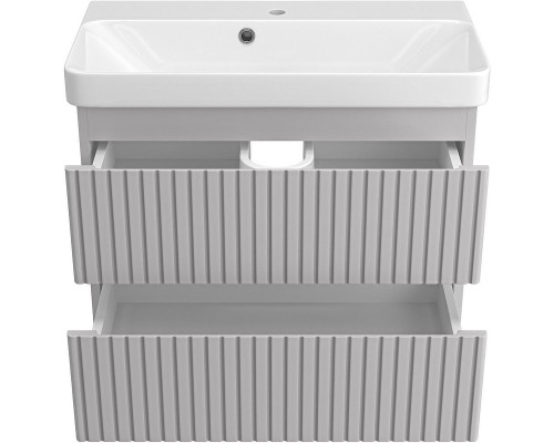 Тумба с раковиной Brevita Victory 70 УТ000025789 подвесная Серый шелк