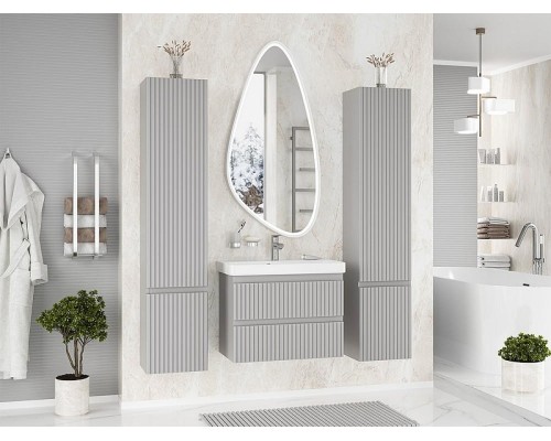 Тумба с раковиной Brevita Victory 70 УТ000025789 подвесная Серый шелк