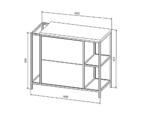 Тумба под раковину Cersanit Bosquet 100 63013 Дуб
