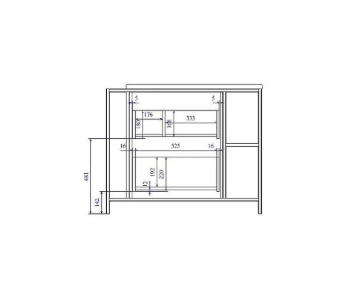 Тумба под раковину Cersanit Bosquet 100 63013 Дуб