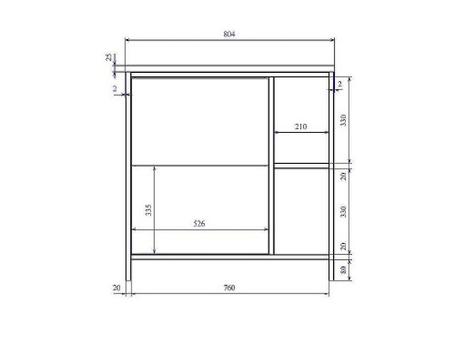 Тумба под раковину Cersanit Bosquet 100 63013 Дуб