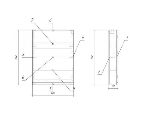 Подвесной шкаф Cersanit Moduo 60 SB-SW-MOD60/Wh Белый