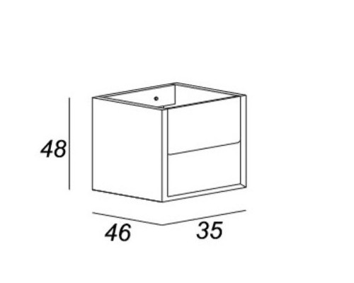 Тумба Cezares Bellagio 35 54718 подвесная Grafite