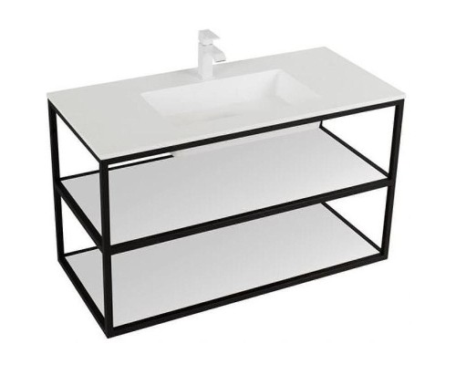 Консоль под раковину Cezares Cadro 90 CADRO-90/46/58-2C-SO-MET-ST Черная матовая