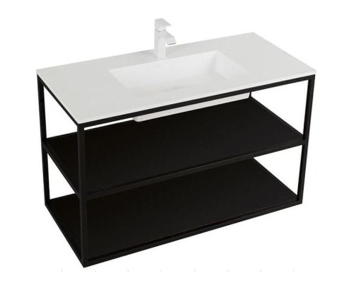 Консоль под раковину Cezares Cadro 90 CADRO-90/46/58-2C-SO-MET-ST Черная матовая