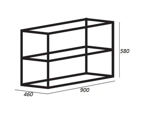 Консоль под раковину Cezares Cadro 90 CADRO-90/46/58-2C-SO-MET-ST Черная матовая
