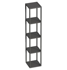 Полка Cezares Cadro 30 CADRO-30/30/160-4C-SO-MET-ST Черная матовая