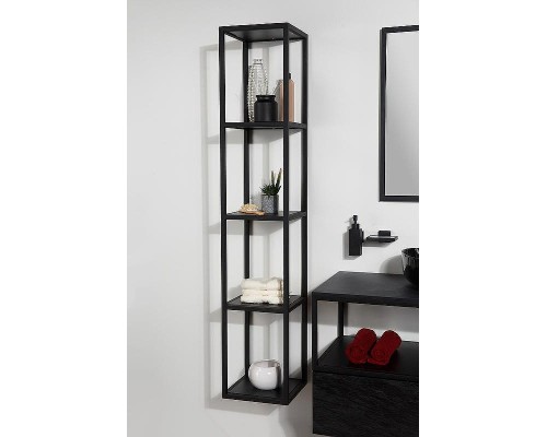 Полка Cezares Cadro 30 CADRO-30/30/160-4C-SO-MET-ST Черная матовая