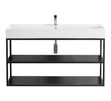 Консоль под раковину Cezares Cadro 120 CADRO-120/46/58-2C-SO-MET-ST Черная матовая