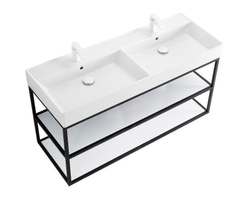 Консоль под раковину Cezares Cadro 120 CADRO-120/46/58-2C-SO-MET-ST Черная матовая
