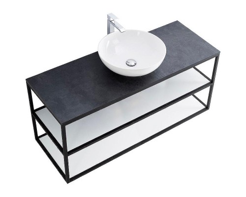 Консоль под раковину Cezares Cadro 120 CADRO-120/46/58-2C-SO-MET-ST Черная матовая