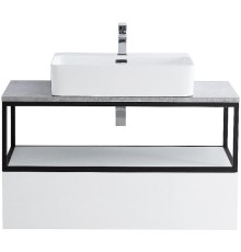 Консоль под раковину Cezares Cadro 100 CADRO-100/46/30-1C-SO-MET-ST Черная матовая