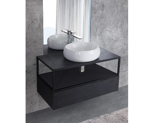 Тумба Cezares Cadro 70 CADRO-70-1C-SO-NR-BLUM подвесная Nero
