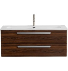 Тумба под раковину Cezares Eco-Cer-N 120 ECO-CER-N-1200-2C-SO-NCS-P подвесная Орех шоколад Софт без ручек
